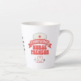Taza De Café Latte Personalizado THRIVING NURSEPRENEUR Nurse Entrepre