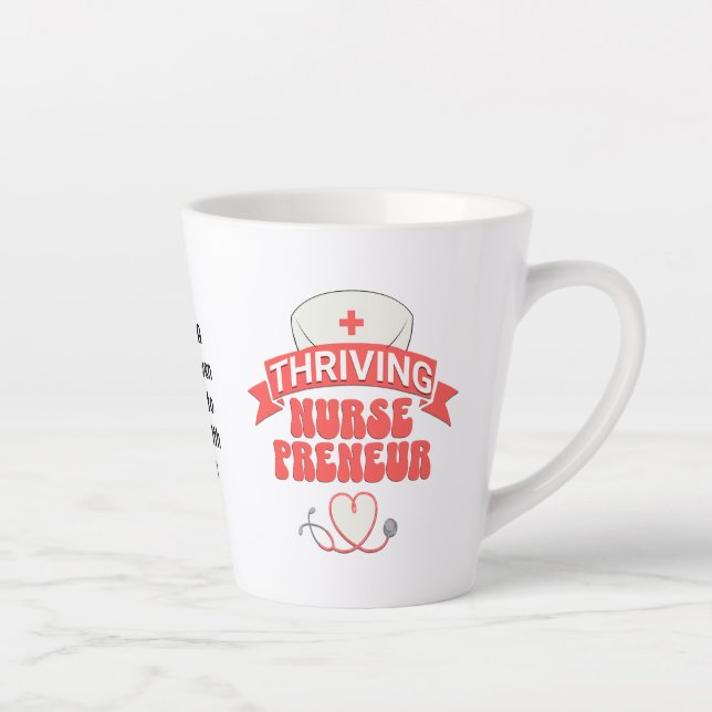 Taza De Café Latte Personalizado THRIVING NURSEPRENEUR Nurse Entrepre
