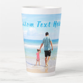 Taza De Café Latte Personalizado Tu papá Foto Latte Mug Regalo con te