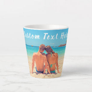 Taza De Café Latte Personalizado tu regalo de foto de latte Mug con t