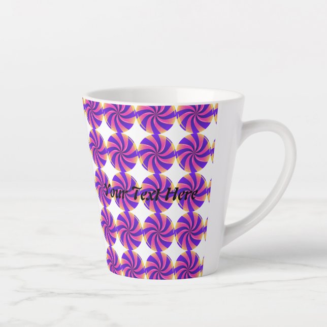 Taza De Café Latte Personalizado Tu Texto Aquí Nombre Texto Candy Ima (Derecha)