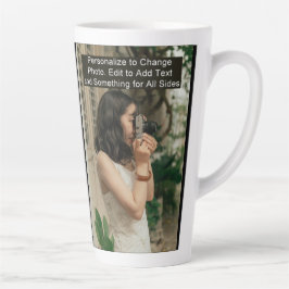 Taza De Café Latte Personalizado Un eslogan de arte fotográfico grand