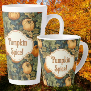 Taza De Café Latte Personalizado William Morris Autumn Spice