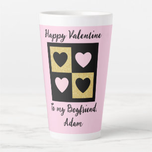 Taza De Café Latte personalizar personalizado de pareja de valentina