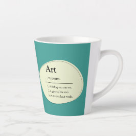 Taza De Café Latte Personalized Art Dictionary Style Coffee Mug