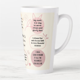 Taza De Café Latte Personalized Christian Daily Affirmations Quotes
