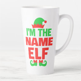 Taza De Café Latte Personalized Christmas Elf
