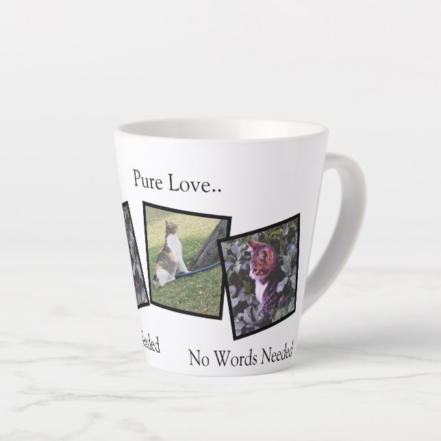 Taza De Café Latte Personalized Pet Photo Latte Mug (Ángulo derecho)