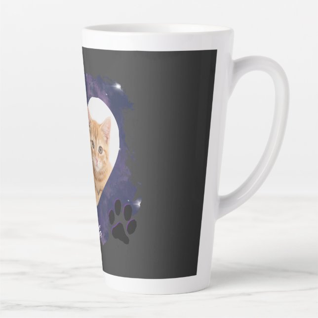 Taza De Café Latte Personalized Photo Pet Latte Mug (Derecha)