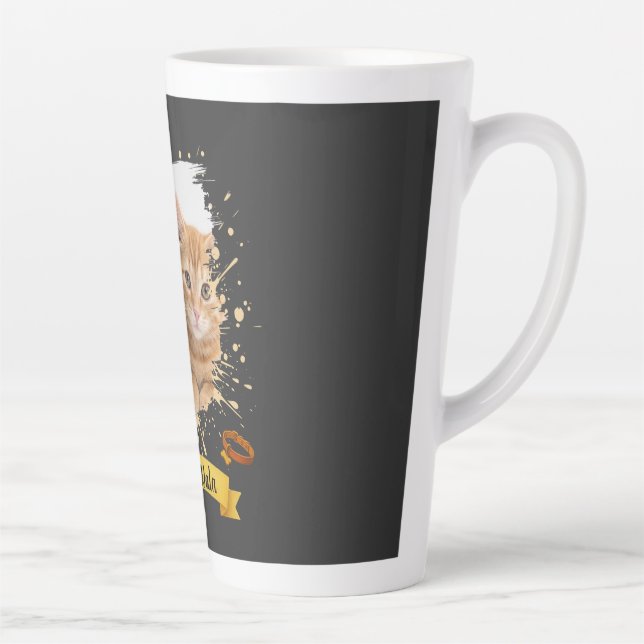 Taza De Café Latte Personalized Photo Pet Mug (Derecha)