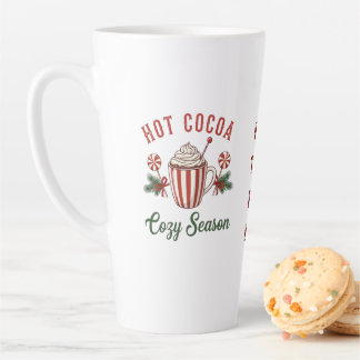 Taza De Café Latte Personalized Retro Hot Cocoa Cozy Season