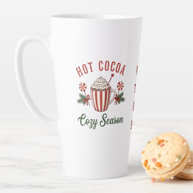 Taza De Café Latte Personalized Retro Hot Cocoa Cozy Season (In situ)