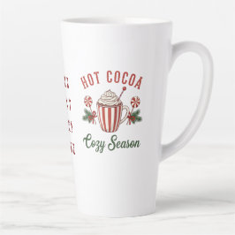 Taza De Café Latte Personalized Retro Hot Cocoa Cozy Season