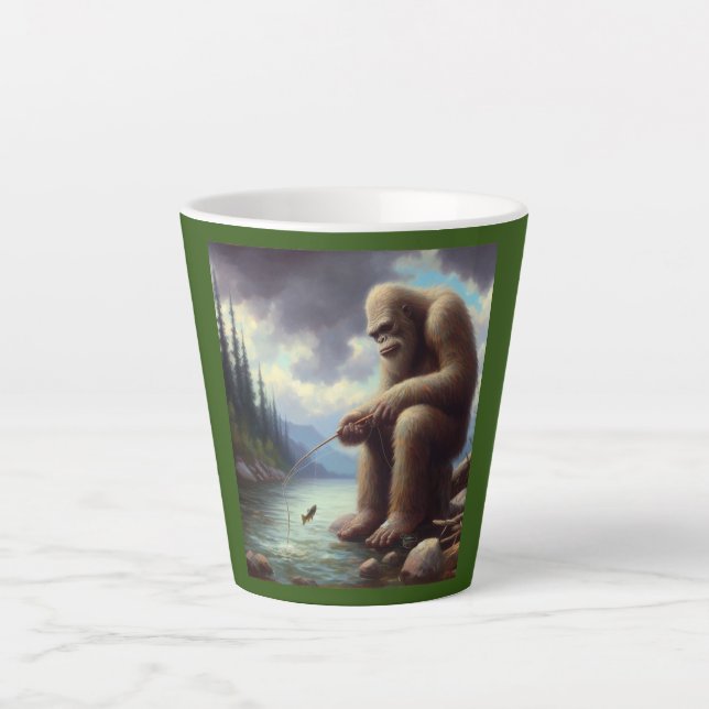 Taza De Café Latte Pesca a pie de página (Anverso)