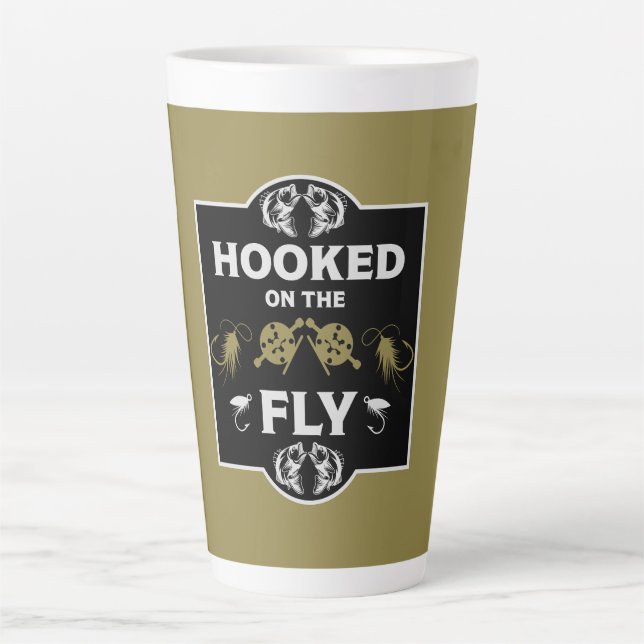 Taza De Café Latte Pesca con mosca Canadá (Anverso)