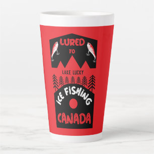 Taza De Café Latte Pesca de hielo Canadá
