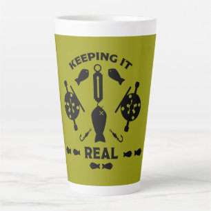 Taza De Café Latte Pesca de ríos silvestres