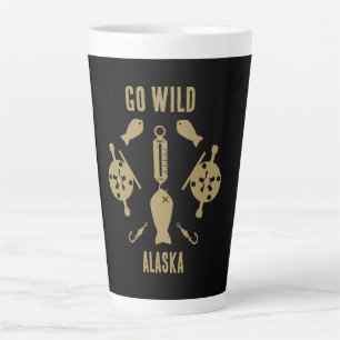 Taza De Café Latte Pesca de salmón Alaska