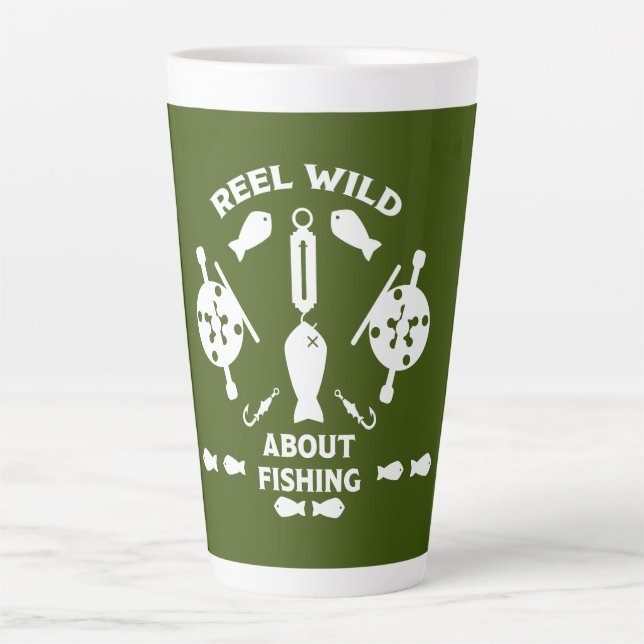 Taza De Café Latte Pesca de salmón Canadá (Anverso)