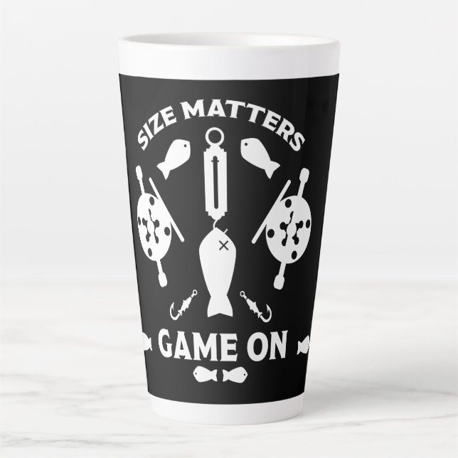 Taza De Café Latte Pesca de salmón salvaje (Anverso)