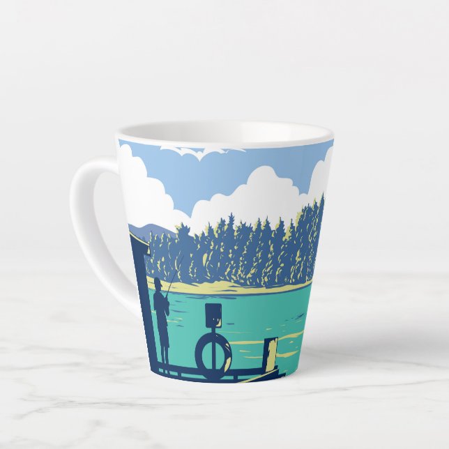 Taza De Café Latte Pesca en Mapua (Ángulo izquierdo)