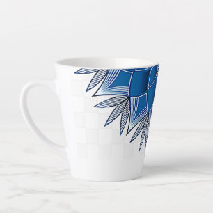 Taza De Café Latte "Pescado Azul" Café Latte pequeño Mug