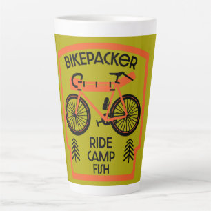Taza De Café Latte Pescado Bikepacker Y Café Camp Mug