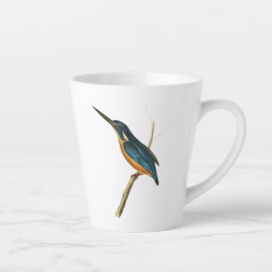 Taza De Café Latte Pescador de Azure Kingfisher