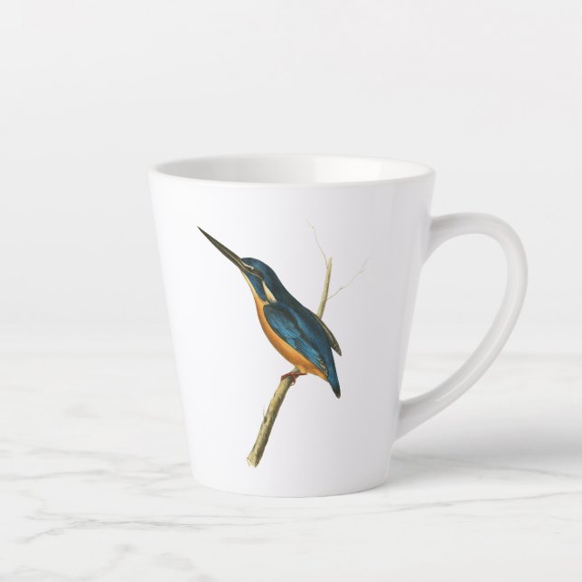 Taza De Café Latte Pescador de Azure Kingfisher (Derecha)