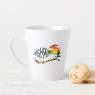 Taza De Café Latte Pescador de hombres Latte Mug