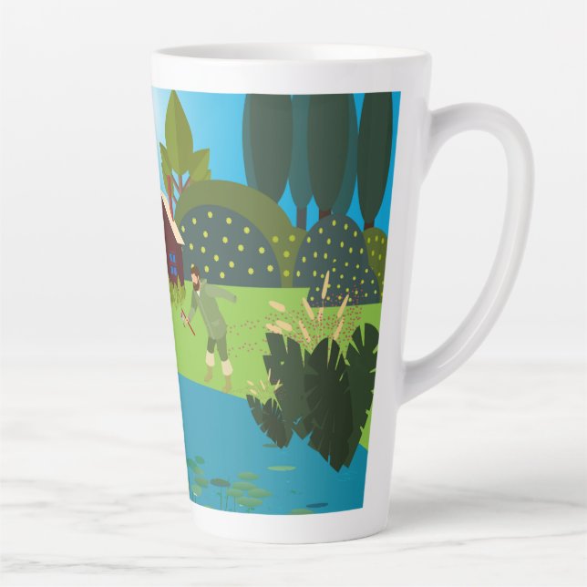 Taza De Café Latte Pescadores (Derecha)