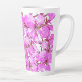 Taza De Café Latte Pétalos blandos - Mug de lata floral rosada