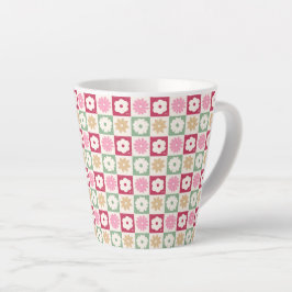Taza De Café Latte Pétalos en Silencio 04. Estampado floral.