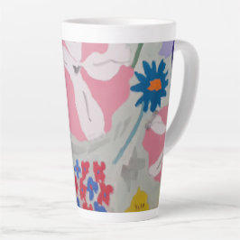 Taza De Café Latte Petunias y flores de verano