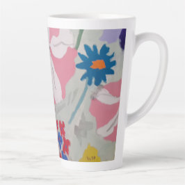 Taza De Café Latte Petunias y flores de verano