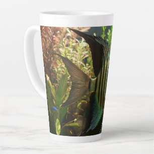 Taza De Café Latte Pez ángel altum rayado