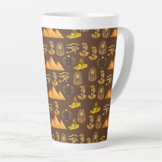 Taza De Café Latte Pharaoh's Legacy: Antique Egyptian Patterns