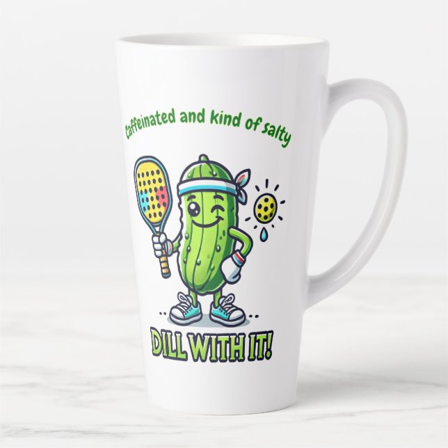 Taza De Café Latte Pickleball Funny Coffee Mug Drinkware Kitchen (Derecha)