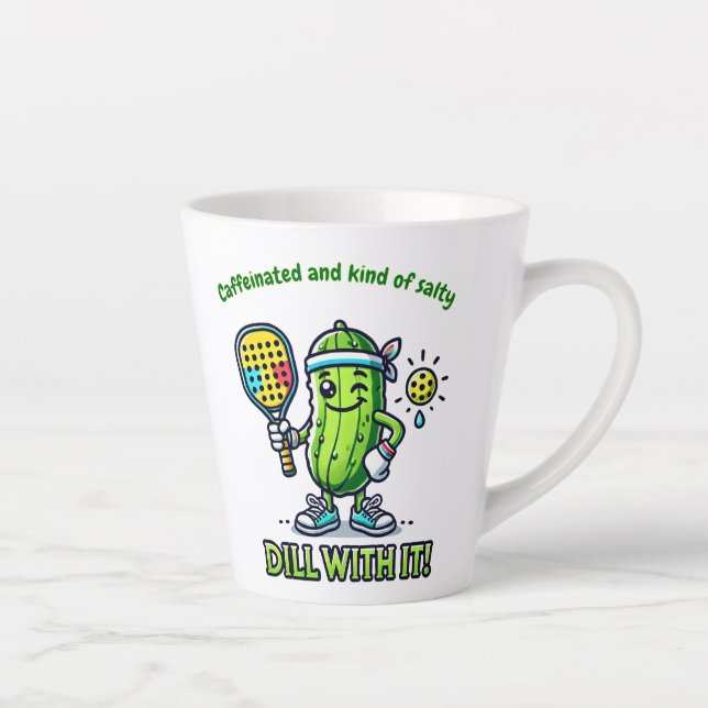 Taza De Café Latte Pickleball Funny Coffee Mug Drinkware Kitchen (Derecha)