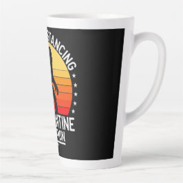 Taza De Café Latte Pie bigfoot de cuarentena de distancias sociales  