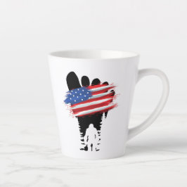 Taza De Café Latte Pie grande 4 de julio.b