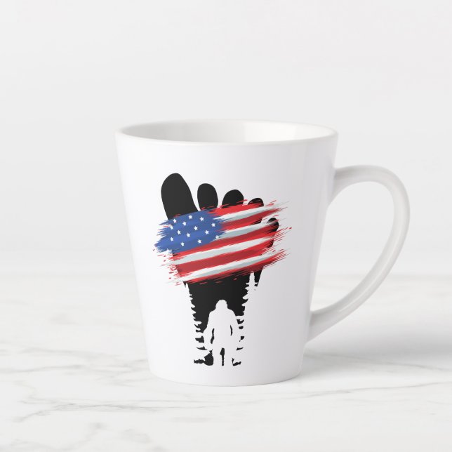 Taza De Café Latte Pie grande 4 de julio.b (Derecha)