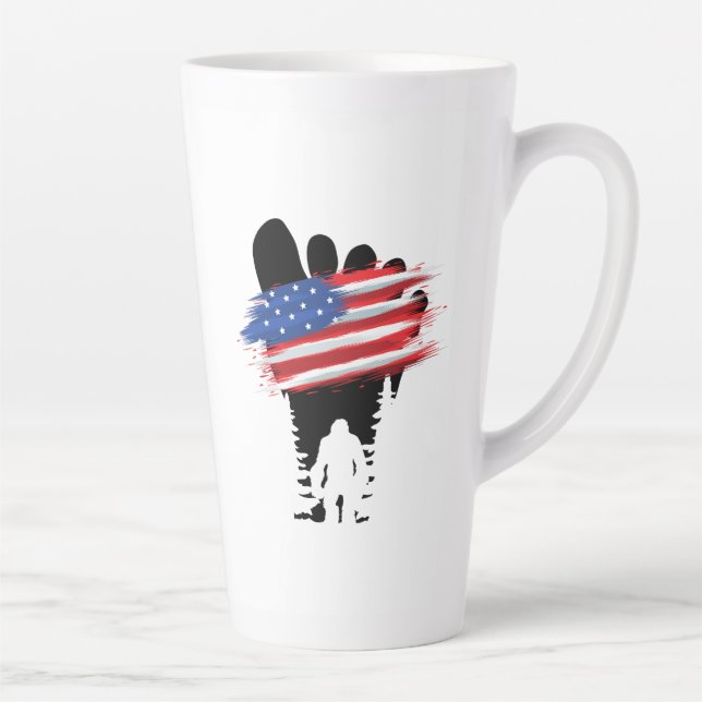 Taza De Café Latte Pie grande 4 de julio.b (Derecha)