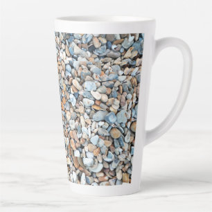 Taza De Café Latte Piedras y guijarros