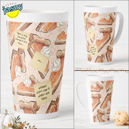 Taza De Café Latte Piezas de calabaza habladas divertidas
