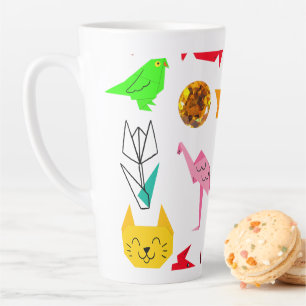 Taza De Café Latte Pikitiez origami cáncer verano joya animal gato