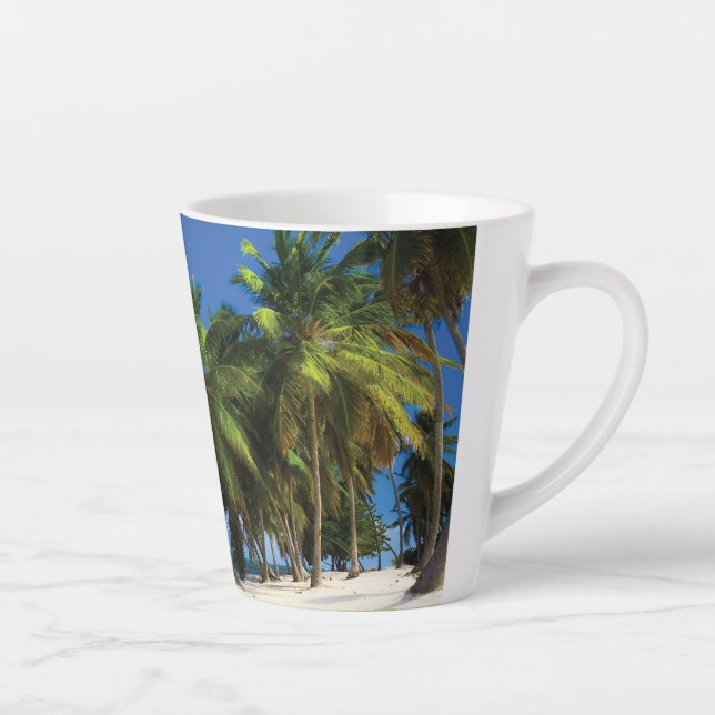Taza De Café Latte Pilar de tiro de playa exótica (Derecha)