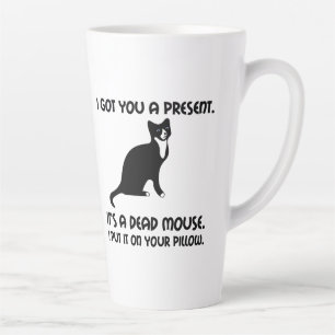 Taza De Café Latte Pilar del ratón muerto de gato