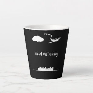 Taza De Café Latte Piloto Volando Este Es Mi Regalo De Distancia Soci