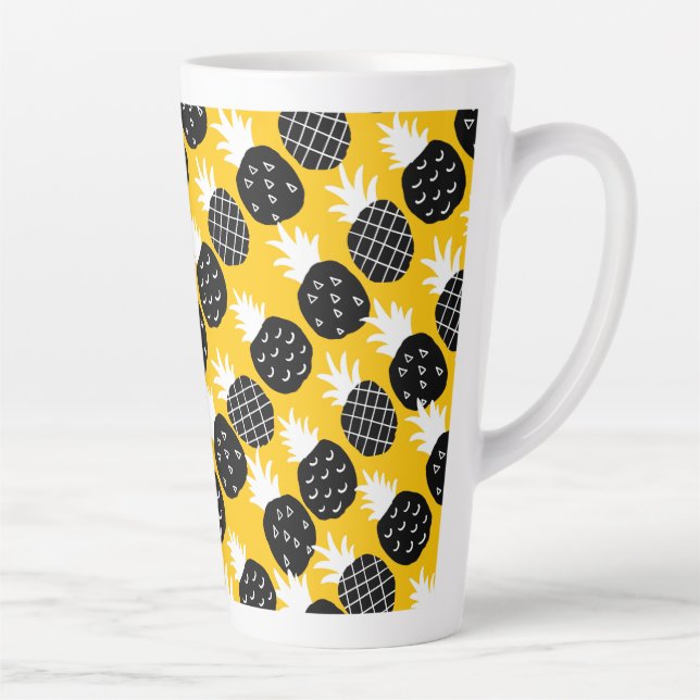 Taza De Café Latte Piña negra (Derecha)